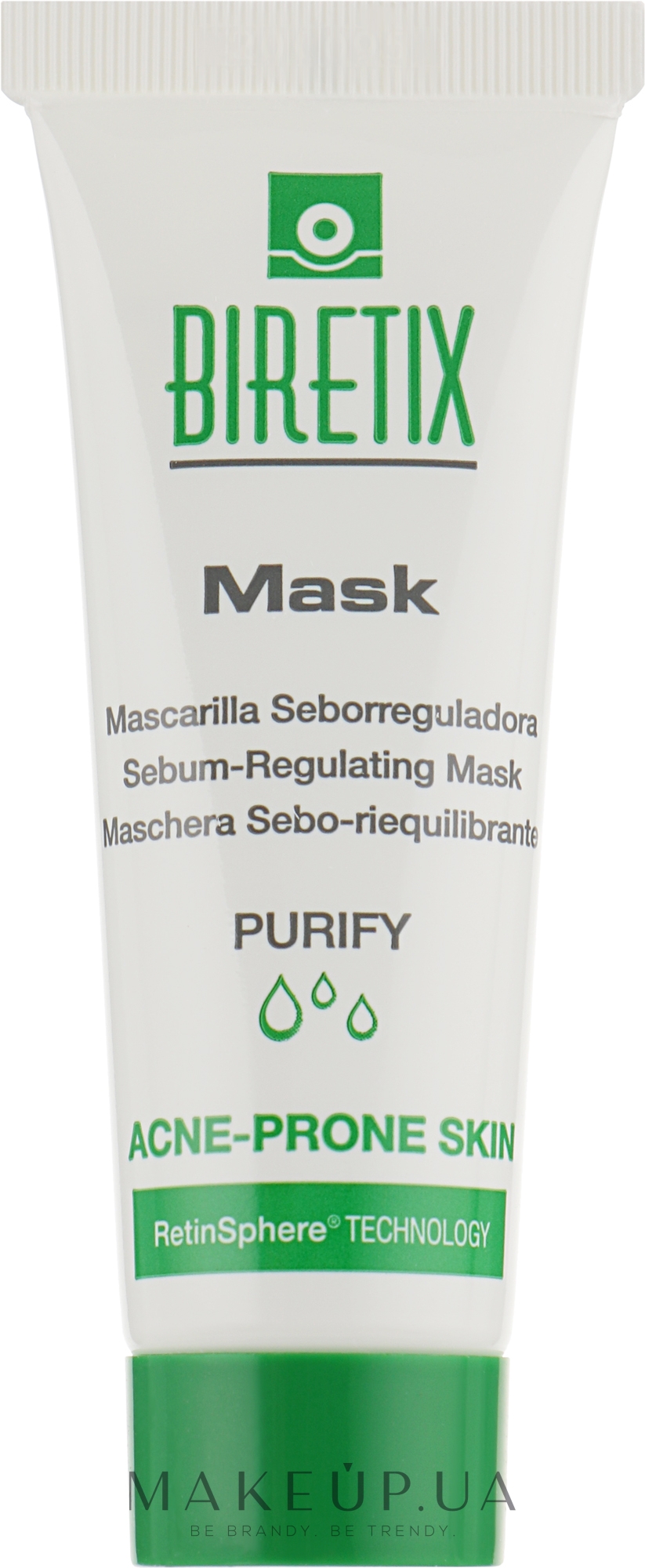 Себорегулювальна маска для обличчя з акне - Cantabria Labs Biretix Mask — фото 25ml