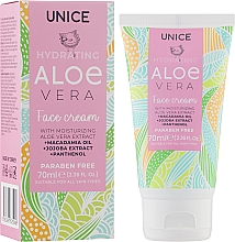 Крем для обличчя з алое вера - Unice Hydrating Aloe Vera Face Cream — фото N2