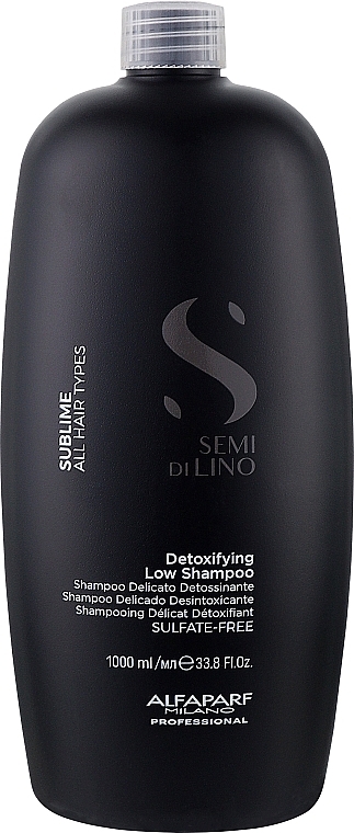 Шампунь для всех типов волос - Alfaparf Semi Di Lino Sublime Detoxifying Low Shampoo — фото N2