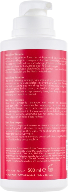 Питательный шампунь для волос - Alcina Nutri Shine Oil Shampoo — фото N2