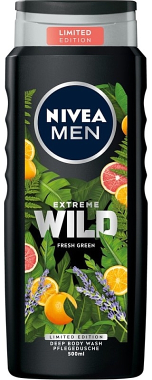 Гель для душа "Свежая зелень" - NIVEA MEN Extreme Wild Fresh Green — фото N1