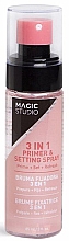 Духи, Парфюмерия, косметика Фиксатор макияжа - Magic Studio 3In 1 Primer & Setting Spray 