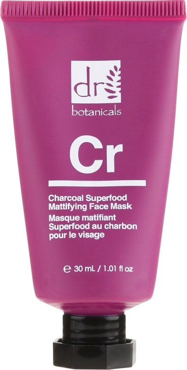Матирущая маска для лица - Dr. Botanicals Charcoal Superfood Mattifying Face Mask — фото N1