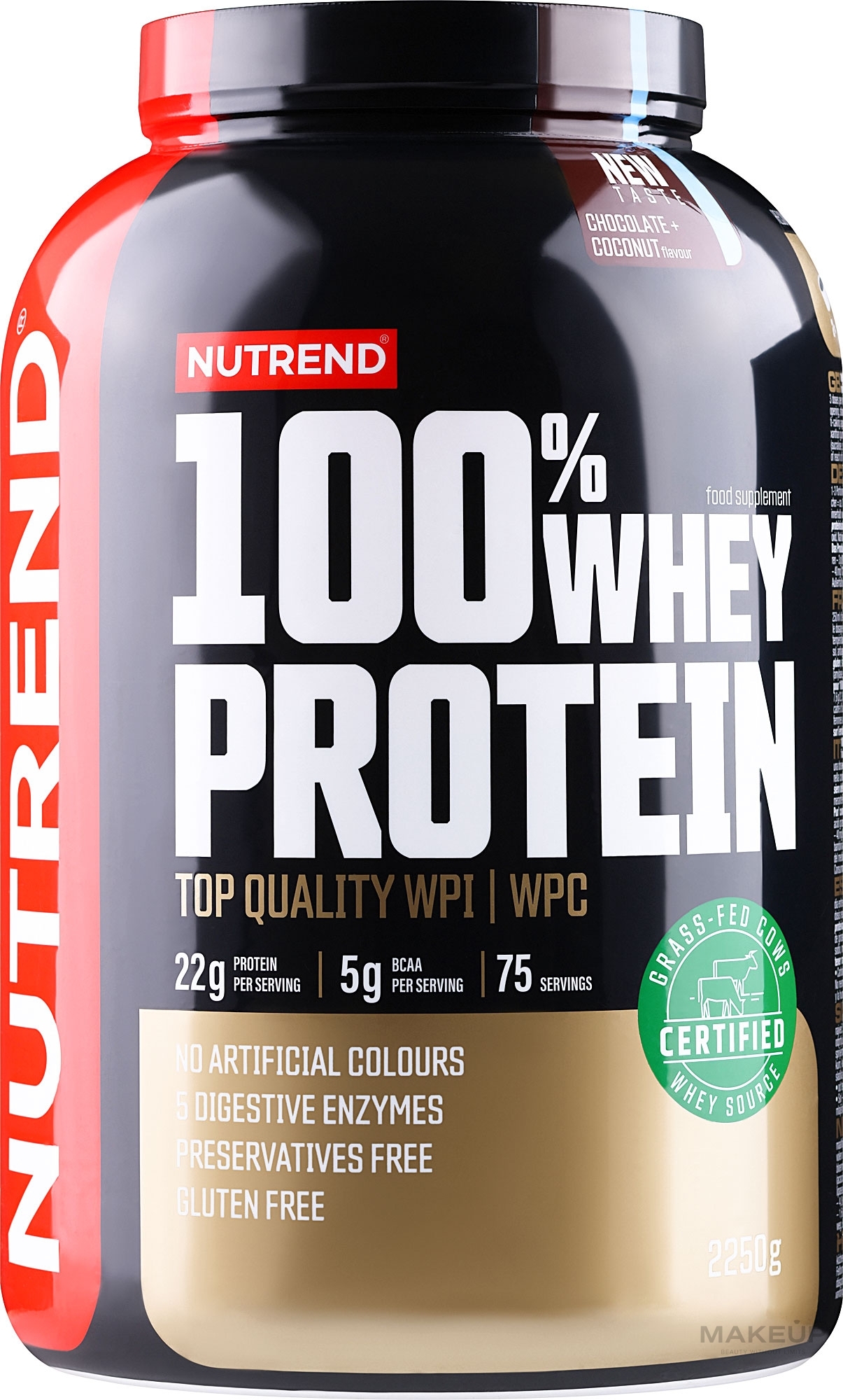 Протеин сывороточный "Шоколад-кокос" - Nutrend 100% Whey Protein Chocolate-Coconut — фото 2250g