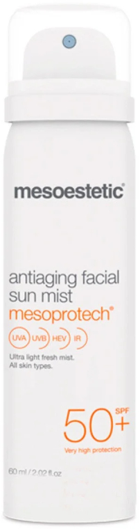 Сонцезахисний спрей для обличчя з антивіковим ефектом - Mesoestetic AntiAging Facial Sun Mist SPF 50 — фото N1
