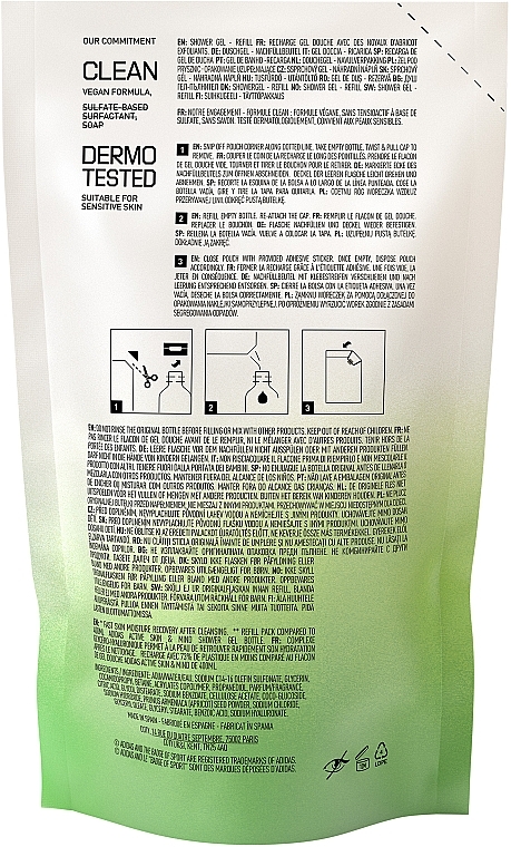Гель для душу - Adidas Active Skin & Mind Skin Detox Shower Gel (рефіл) — фото N2