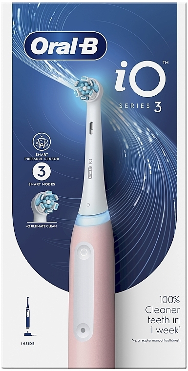 Электрическая зубная щетка, розовая - Oral-B iO Series 3  — фото N2