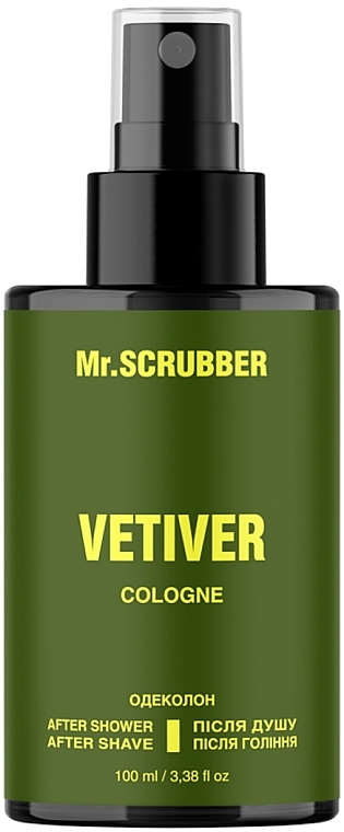 Одеколон после душа, после бритья "Ветивер" - Mr.Scrubber Vetiver Cologne After Shower After Shave  — фото N1