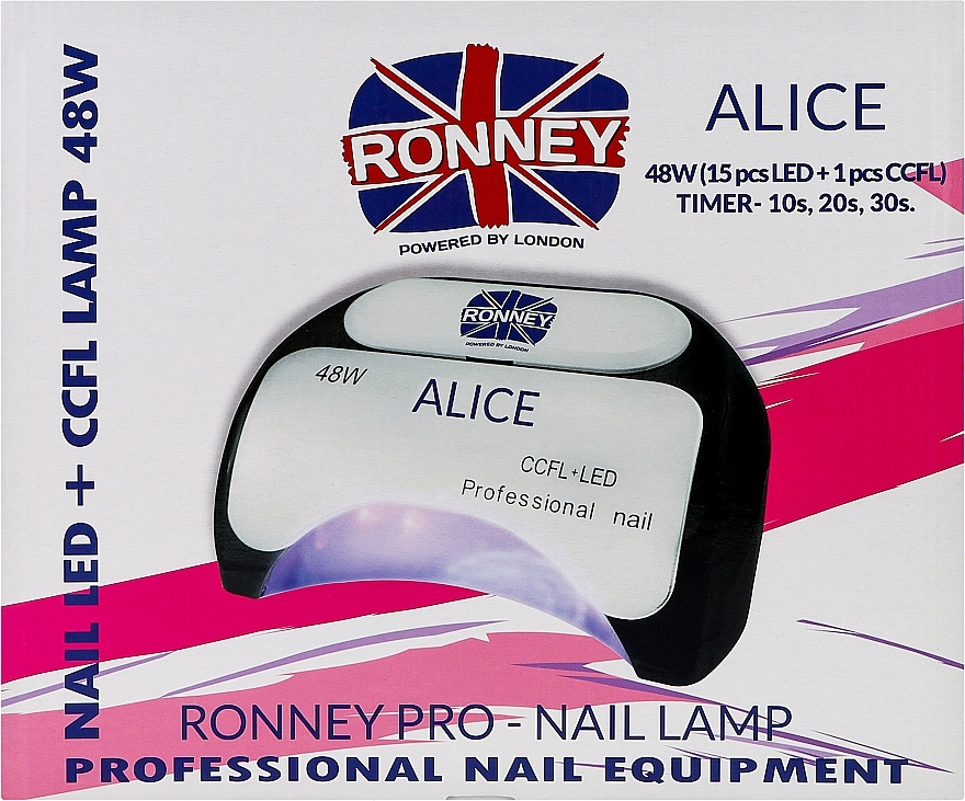 Лампа CCFL+LED, біла - Ronney Profesional Alice Nail CCFL+LED 48w (GY-LCL-015D) Lamp — фото N3