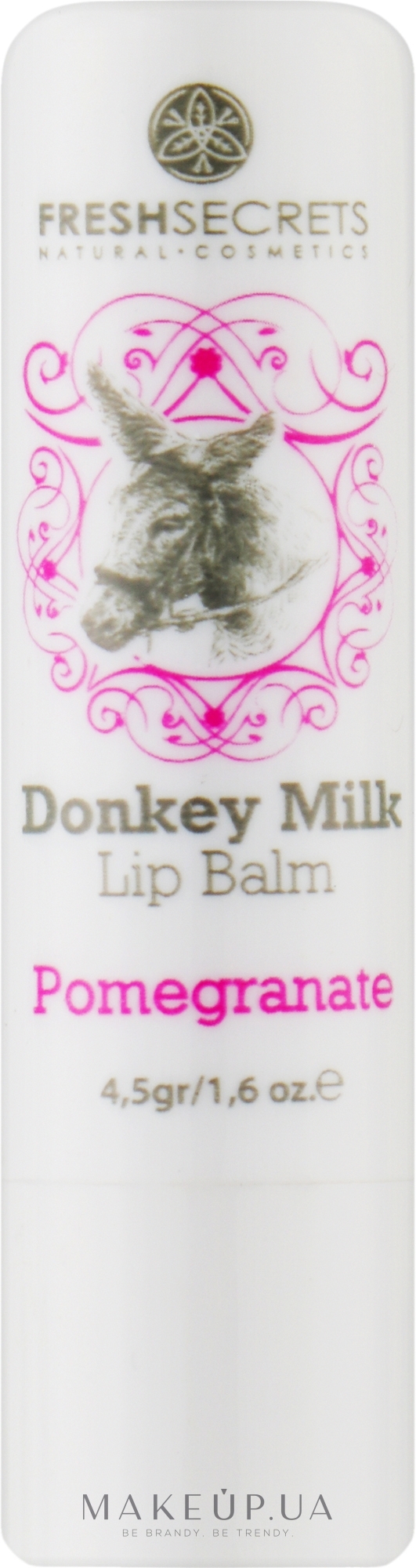 Бальзам для губ з ослячим молоком та гранатом - Madis Fresh Secrets Lip Balm — фото 4.5g