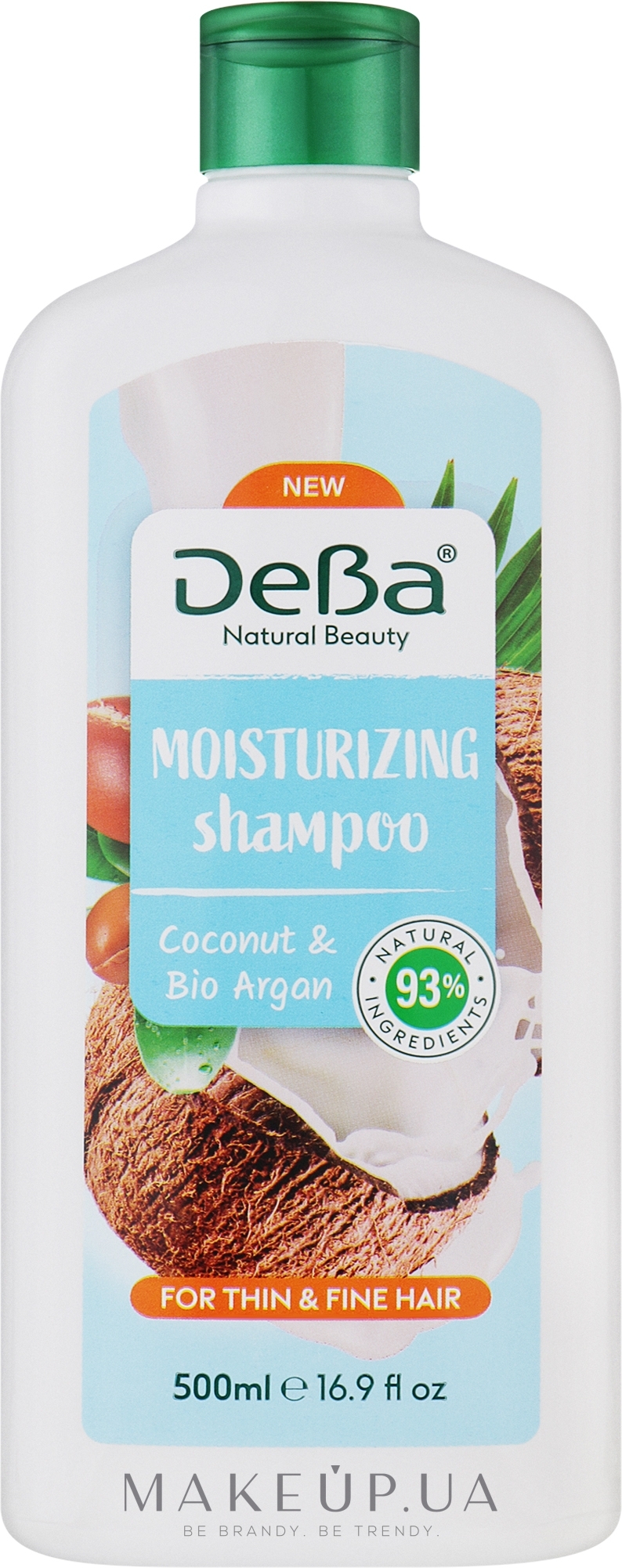 Шампунь зволожувальний "Coconut & Bio Argan" - DeBa Natural Beauty Shampoo Moisturizing — фото 500ml