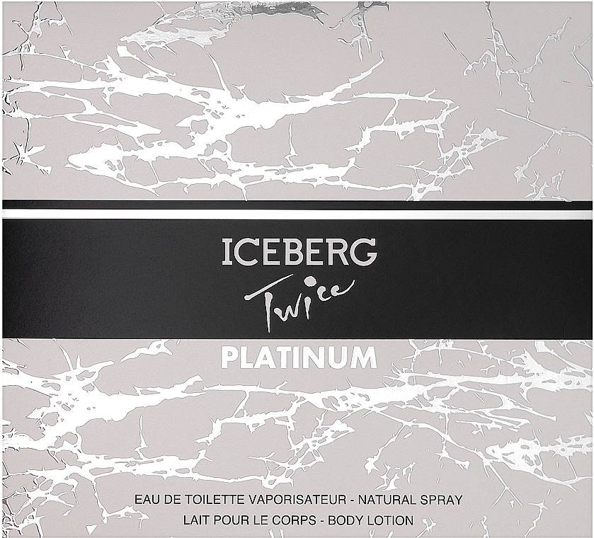 Iceberg Twice Platinum - Набор (edt/125ml + b/lot/100ml) — фото N1