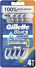 Набор одноразовых станков для бритья, 4 шт. - Gillette Blue 3 Comfort  — фото N1