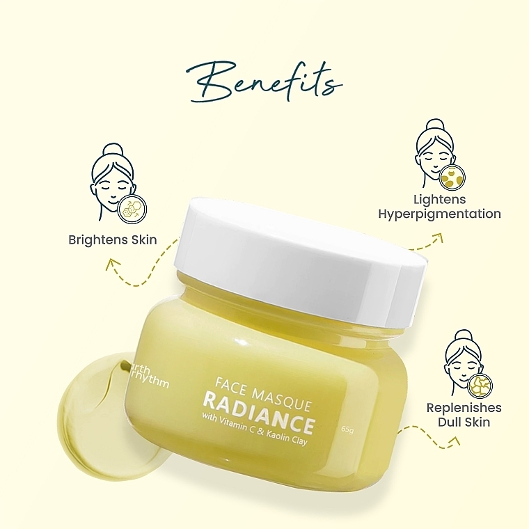 Маска для обличчя "Сяйво" з вітамінами та каоліновою глиною - Earth Rhythm Radiance Face Masque With Vitamin & Kaolin Clay — фото N3