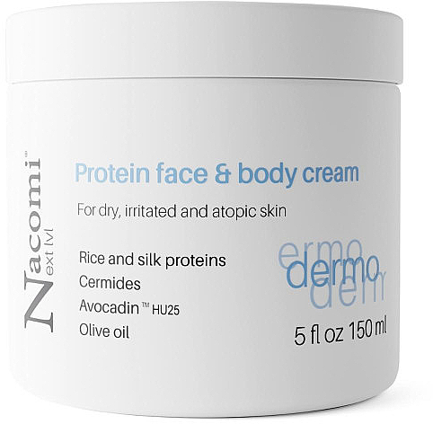 Крем для лица и тела для сухой и раздраженной кожи - Nacomi Protein Face Cream