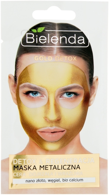 Маска с содержанием металлов для зрелой и чувствительной кожи - Bielenda Gold Detox