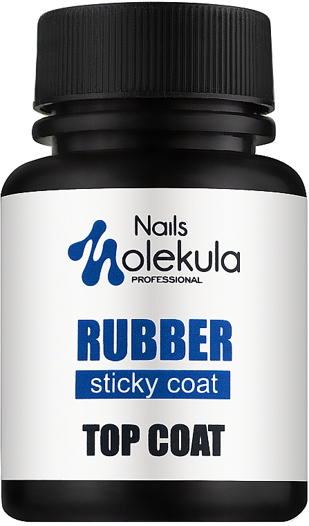 Топ каучуковый для ногтей - Nails Molekula Top Coat Rubber Sticky — фото N2