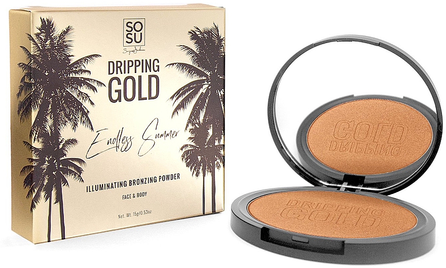 Бронзувальна пудра для обличчя та тіла - Sosu by SJ Dripping Gold Bronzing Powder Illuminating — фото N2