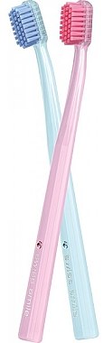 Ультрам'які зубні щітки, блакитна і рожева - Swiss Smile Diamond Glow — фото N1