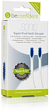 Змінні насадки для електричних зубних щіток, білі, 2 шт. - Beconfident Sonic Regular Brush Heads White 2 Units — фото N1