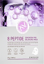 Тканинна маска для обличчя з комплексом пептидів - Enough 8 Peptide Sensation Pro Balancing Mask Pack — фото N1