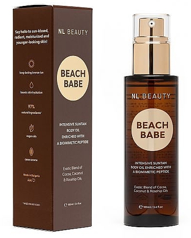 Масло для загара - NL Beauty Beach Babe Tanning Oil — фото N1