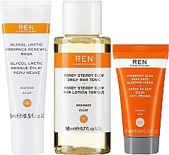 Набір - Ren Clean Skincare Glow One Step Further (mask/15 ml + tonic/50ml + cream/10 ml) — фото N2