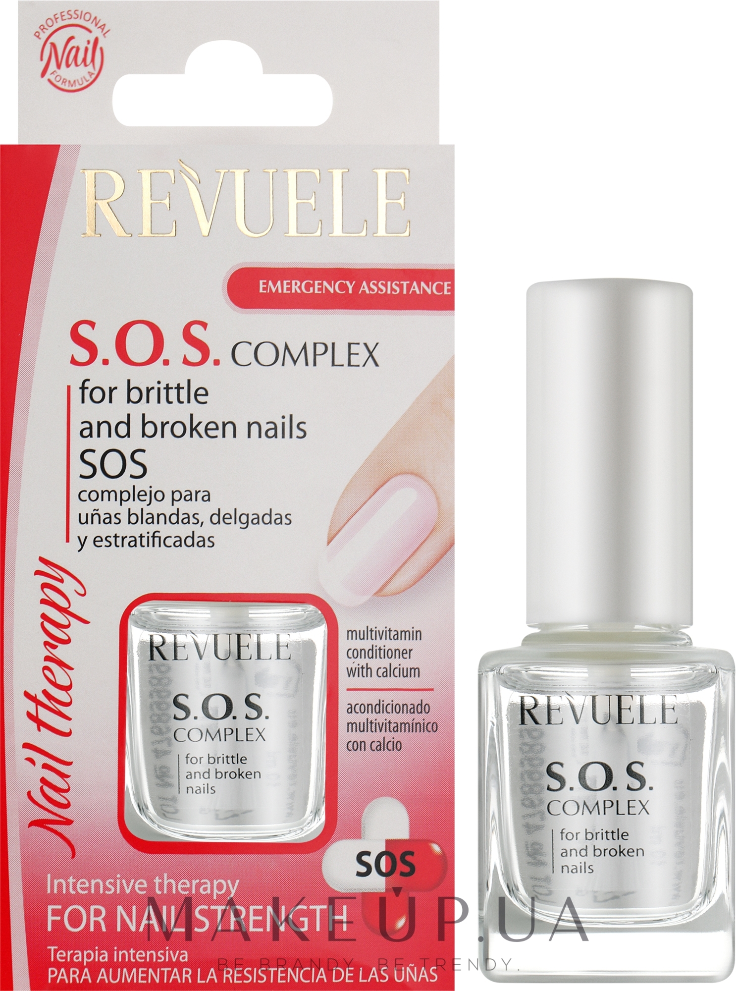 Комплекс для м'яких, тонких нігтів, схильних до розшарування - Revuele Nail Therapy — фото 10ml