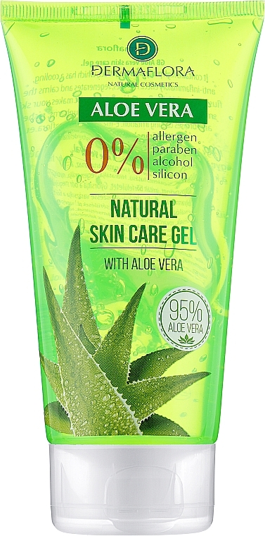 Гель "Алое вера" - Dermaflora 0% Aloe Vera Natural Skin Care Gel — фото N1
