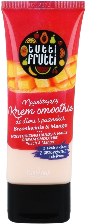 Крем для рук "Персик и манго" - Farmona Tutti Frutti Cream Smoothie — фото N1