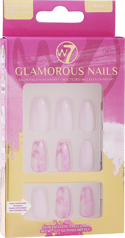 Набір накладних нігтів - W7 Cosmetics  Glamorous Nails — фото N1
