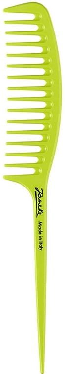 Гребінь 82826 з ручкою, лайм - Janeke Fashion Comb For Gel Application Lime Fluo — фото N1
