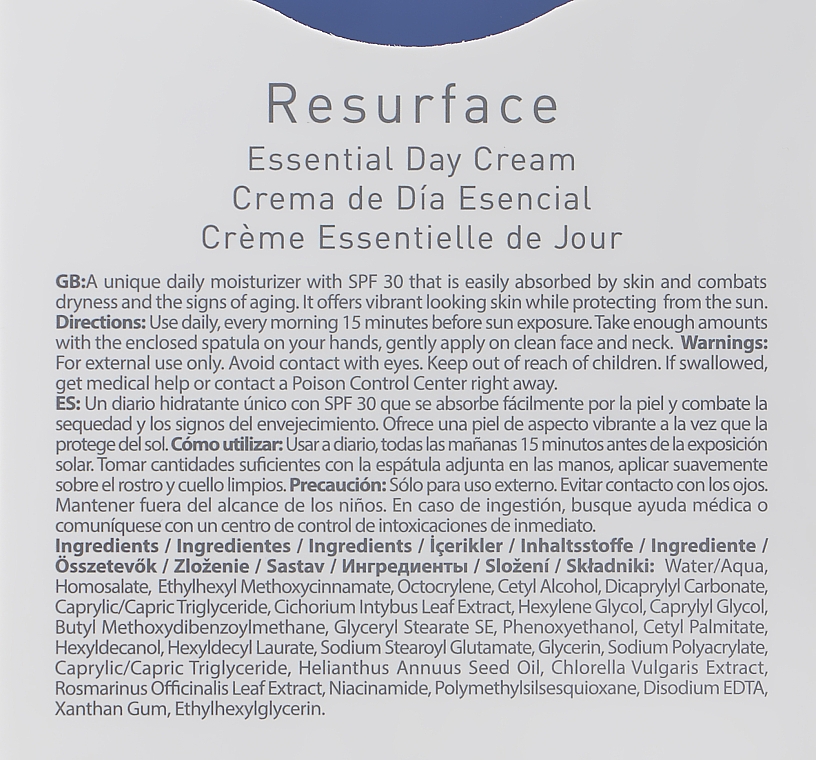 Зволожувальний денний крем для обличчя - Farmasi Dr.C.Tuna Resurface Essential Day Cream — фото N3