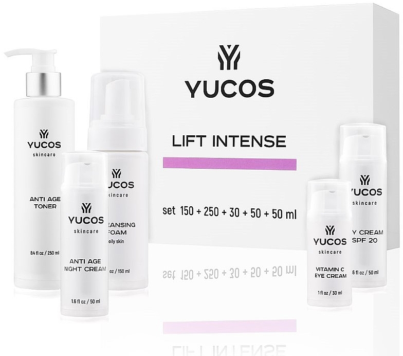 Набор - Yucos Lift Intense (clea/foam/150ml + n/cr/50ml + eye/cr/30ml + toner/250ml + d/cr/50ml)