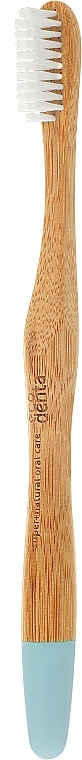 Бамбуковая зубная щетка, средней жесткости, голубая - Ecodenta Bamboo Toothbrush Medium — фото N1
