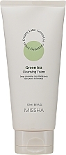 Очищающая пенка для лица с зеленым чаем - Missha Creamy Latte Cleansing Foam Green Tea — фото N1