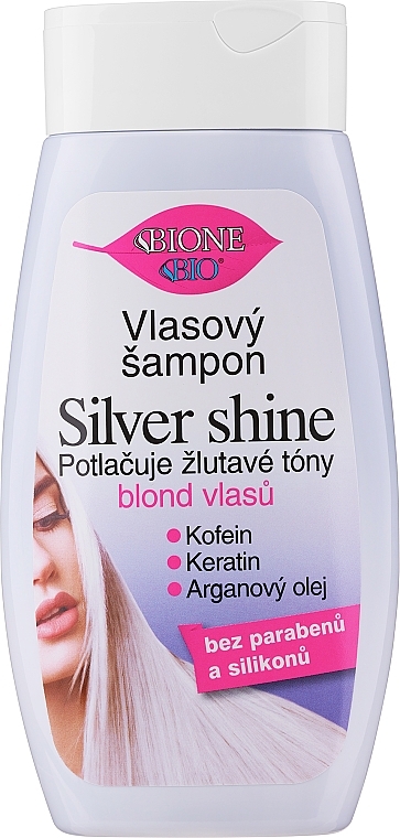 Шампунь для світлого волосся - Bione Cosmetics Bio Silver Shine Shampoo — фото N1