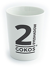 Стакан-подставка для кистей и карандашей "2 Eyeshadow" - Gokos Cup Numbers — фото N1