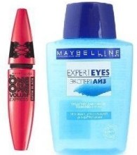 Духи, Парфюмерия, косметика Набор - Maybelline New York (mascara/10.4ml + demaquillant/125ml)