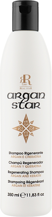 Реструктуризирующий шампунь с маслом арганы и кератином - RR Line Argan Star Shampoo — фото N1