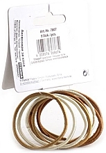 Резинки для волос, эластичные, 2 мм, 9 шт, светло-коричневые - Titania — фото N2
