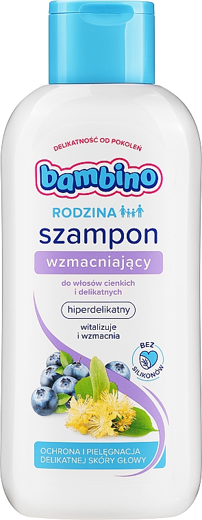 Зміцнювальний шампунь для тонкого волосся - Bambino Family Shampoo — фото N1