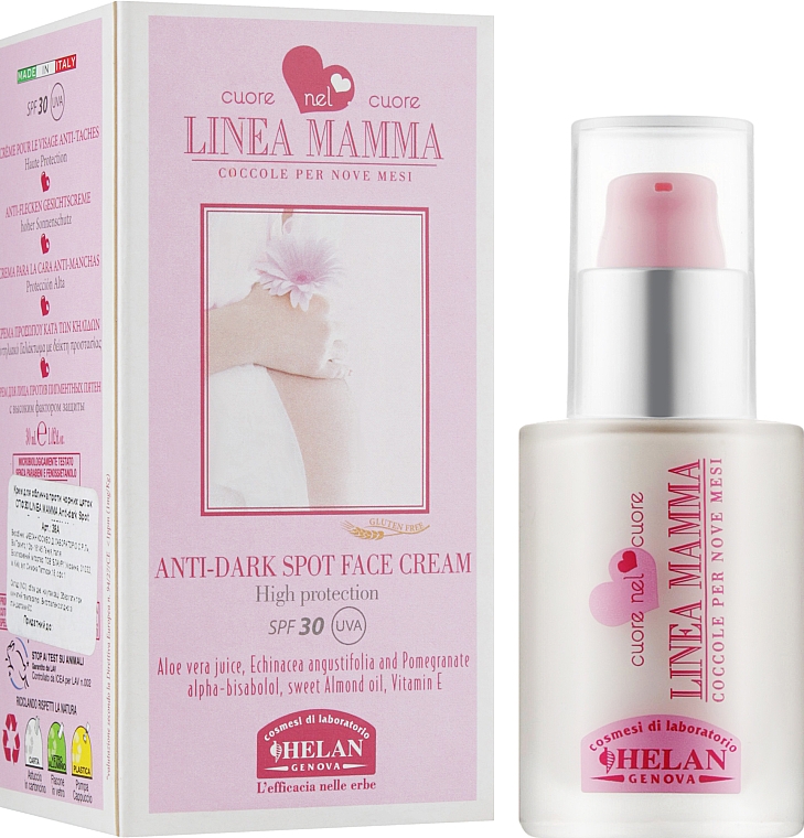 Крем для лица против черных точек СПФ30 - Helan Linea Mamma Anti-dark Spot Face Cream SPF30  — фото N2