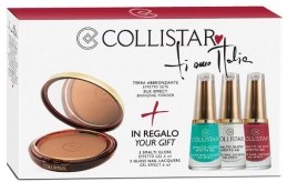 Духи, Парфюмерия, косметика Набор - Collistar Ti Amo Italia Cristalli Di Sole Kit (Powder/10g + Nail/3x6ml)