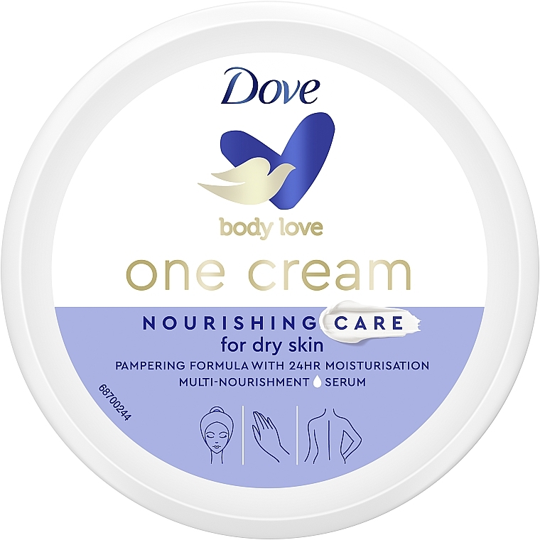 Крем для лица, рук и тела - Dove Body Love One Cream Nourishing Care — фото N1
