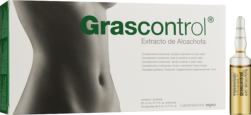 Витамины "Вес контроль артишок" - Mesoestetic Grascontrol Extracto Alcachofa — фото N1