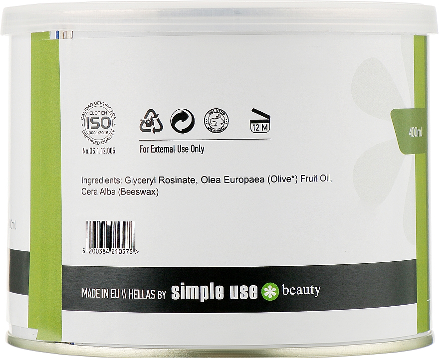 Теплий віск для депіляцї в банці "Оливкова олія" - Simple Use Beauty Depilation Wax — фото N2