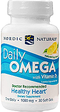 Парфумерія, косметика Харчова добавка, лимон 500 мг "Omega + D3" - Nordic Naturals Daily Omega