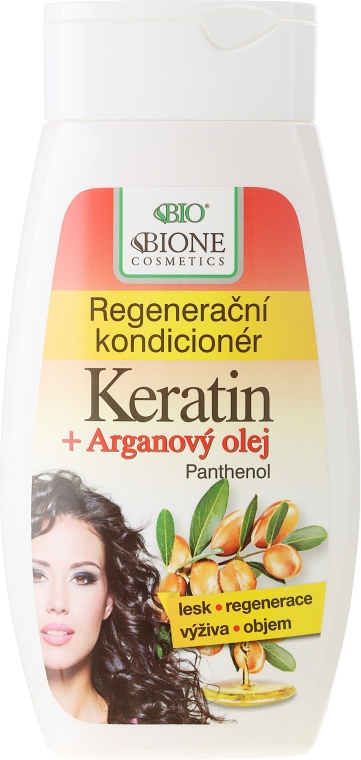 Восстанавливающий кондиционер для волос - Bione Cosmetics Keratin + Argan Oil Regenerative Conditioner With Panthenol — фото N1