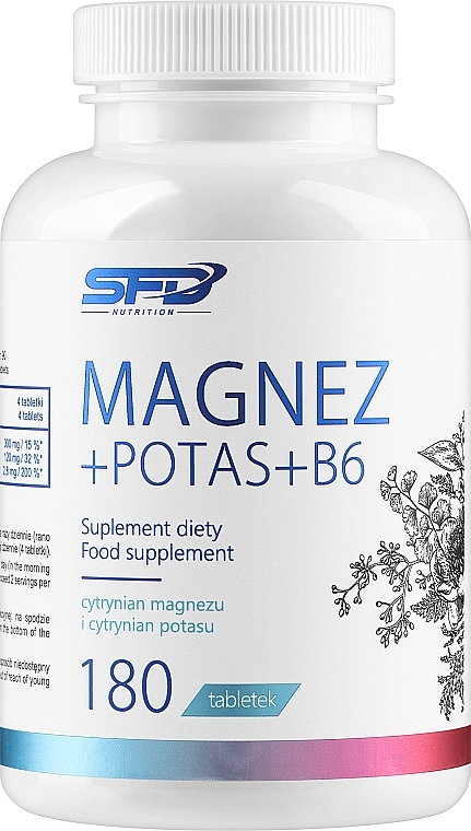 Харчова добавка "Магній + Калій + B6" - SFD Nutrition Magnez + Potas + B6 — фото N1